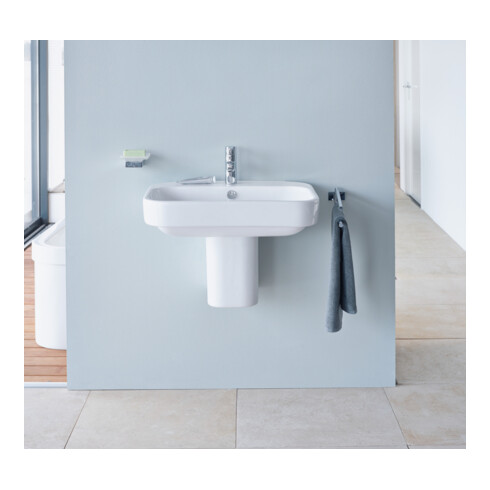 Duravit Waschtisch Happy D.2 65x49,5cm, we, m HL, ÜL, Hahnlochbank