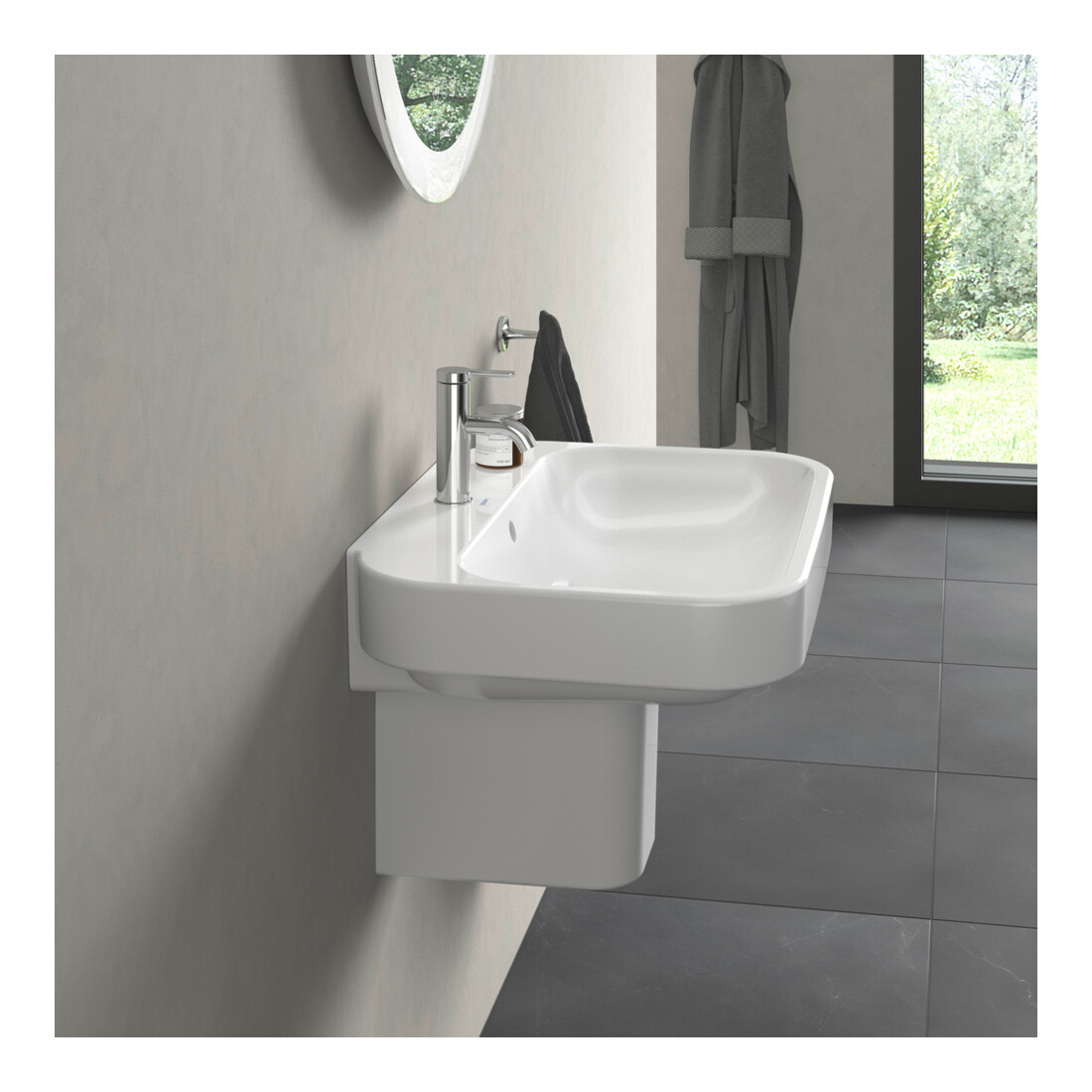 Duravit Waschtisch Happy D.2 65x49,5cm, we, m HL, ÜL, Hahnlochbank