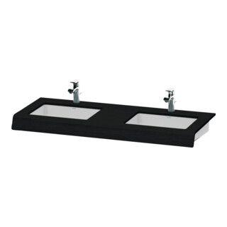 Duravit Waschtisch-Konsole DuraStyle 55x80x10cm, 2 Ausschnitte, Eiche schwarz