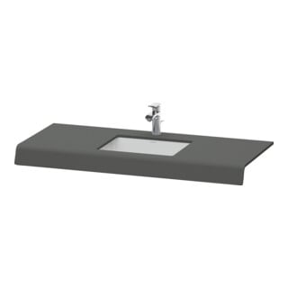 Duravit Waschtisch-Konsole DuraStyle 80-200x55x10cm, 1 Ausschn, graphit matt