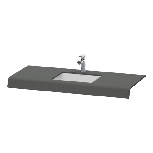 Duravit Waschtisch-Konsole DuraStyle 80-200x55x10cm, 1 Ausschn, graphit matt