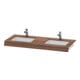 Duravit Waschtisch-Konsole DuraStyle 80-200x55x10cm, 2 Ausschn, Nussb dunkel-1