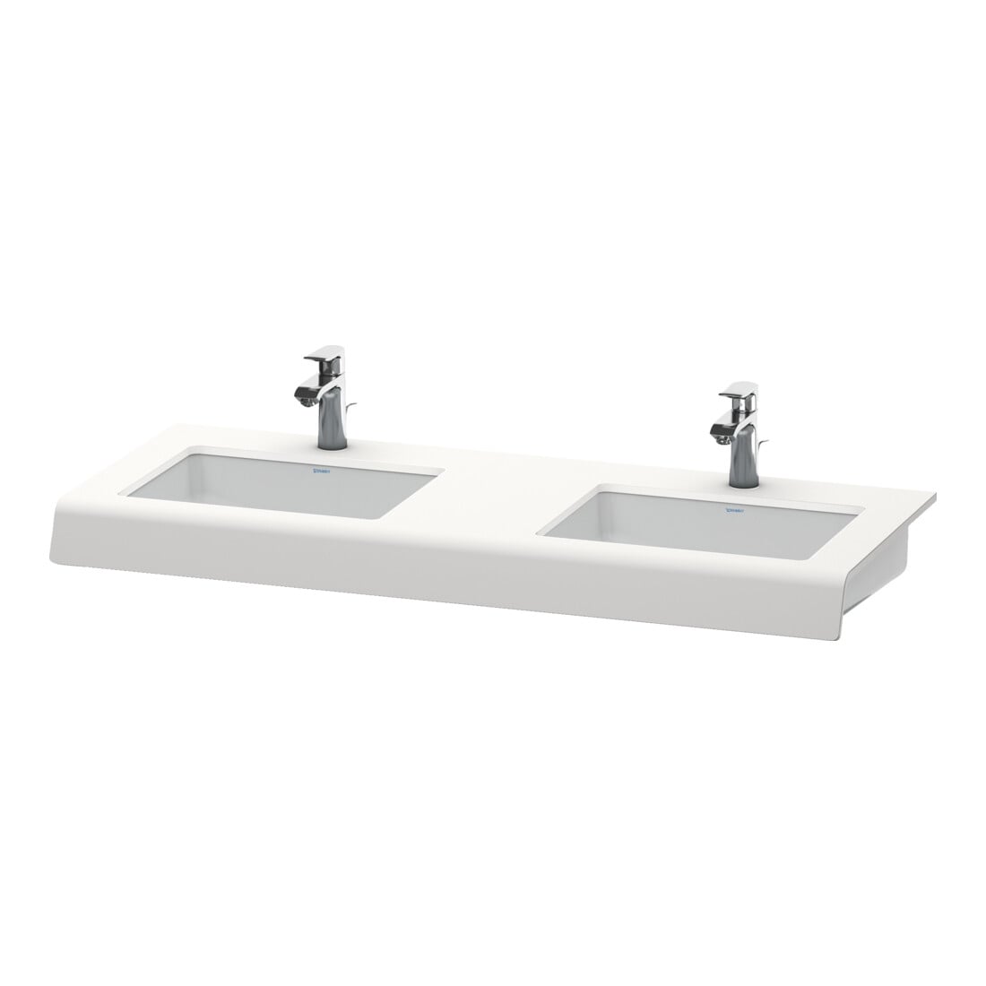 Duravit Waschtisch-Konsole DuraStyle 80-200x55x10cm, 2 Ausschn, we. Hochglanz