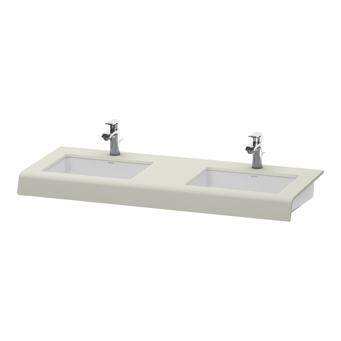 Duravit Waschtisch-Konsole DuraStyle 80-200x55x10cm, 2 Ausschnitte, taupe