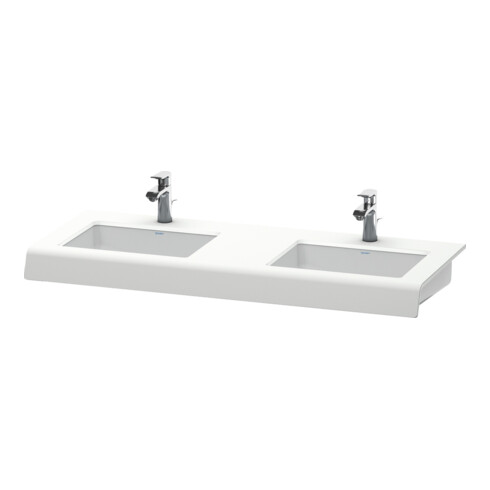 Duravit Waschtisch-Konsole DuraStyle 80-200x55x10cm, 2 Ausschnitte, weiß matt