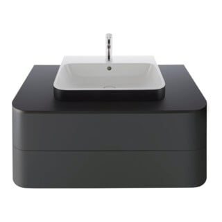 Duravit Waschtisch-Konsole Happy D.2 Plus 100x55cm, m 1 Ausschn, graphit supermatt