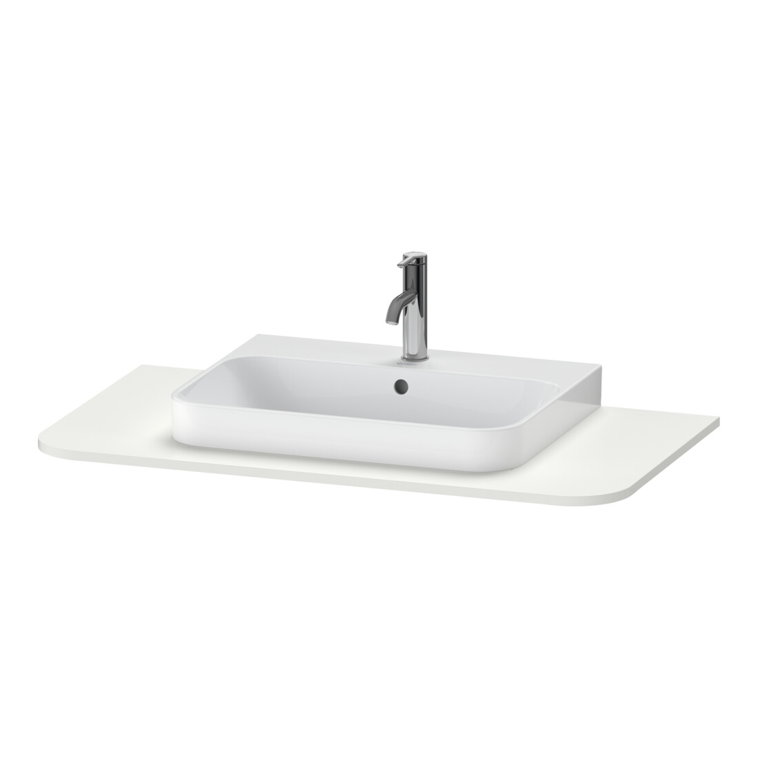 Duravit Waschtisch-Konsole Happy D.2 Plus 100x55cm, m 1 Ausschn, Nord we s-matt
