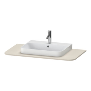 Duravit Waschtisch-Konsole Happy D.2 Plus 100x55cm, m 1 Ausschn, taupe supermatt