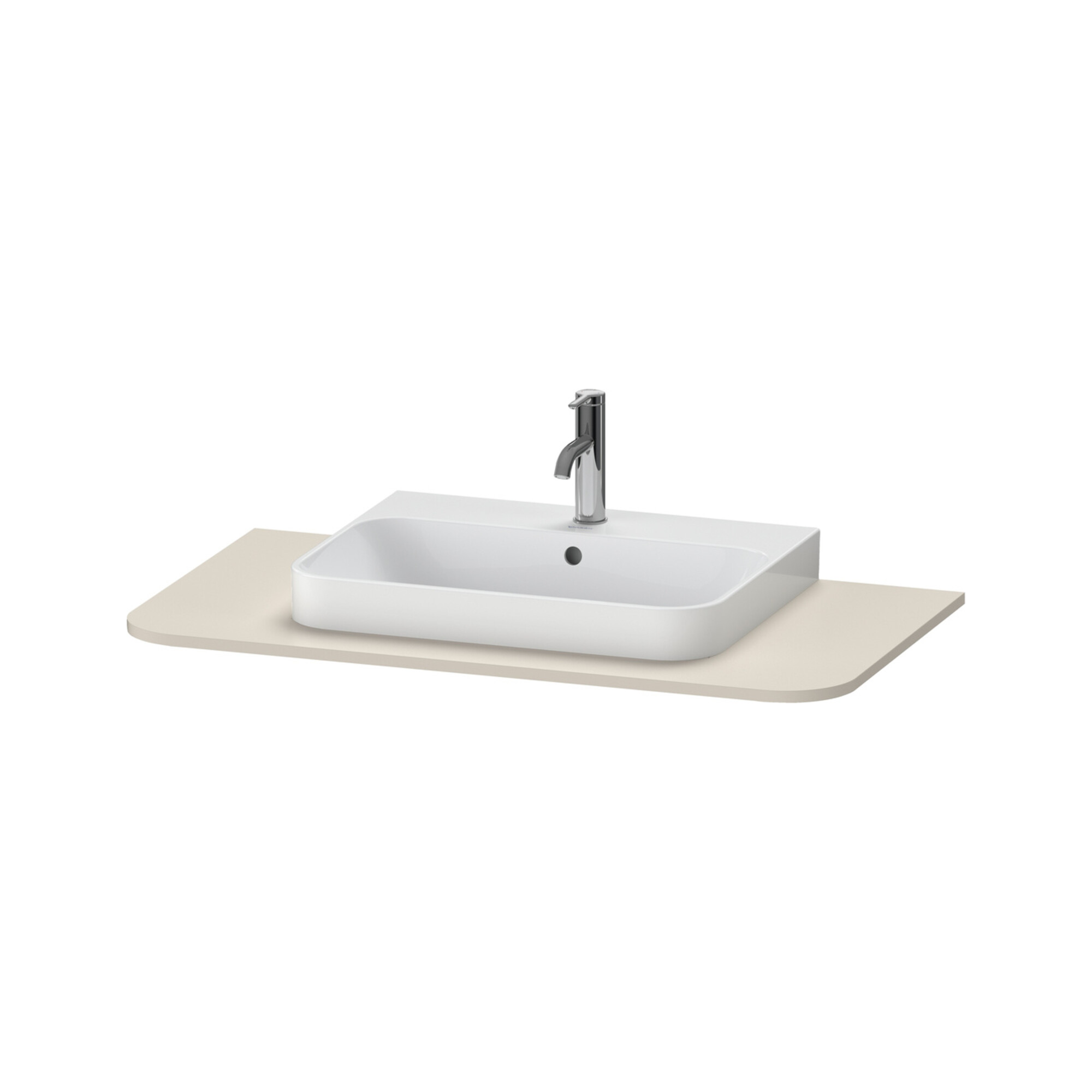 Duravit Waschtisch-Konsole Happy D.2 Plus 100x55cm, m 1 Ausschn, taupe supermatt