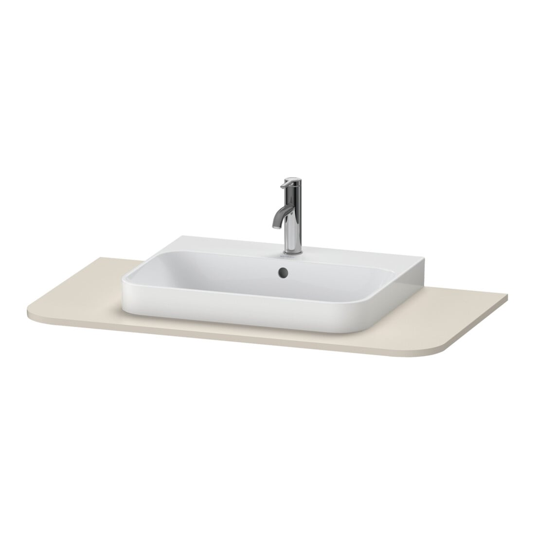 Duravit Waschtisch-Konsole Happy D.2 Plus 100x55cm, m 1 Ausschn, taupe supermatt
