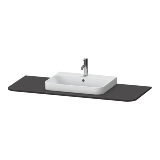 Duravit Waschtisch-Konsole Happy D.2 Plus 130x55cm, m 1 AS, Beck. mit, graph matt
