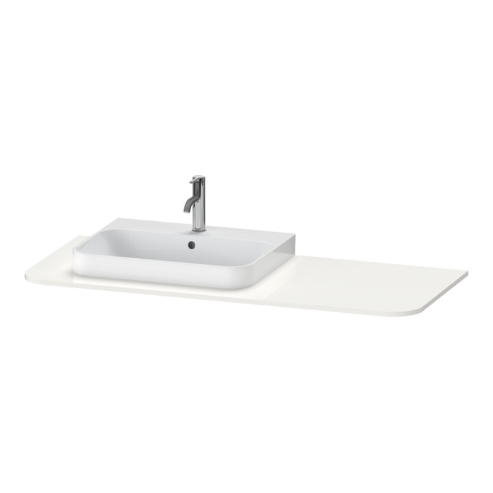 Duravit Waschtisch-Konsole Happy D.2 Plus 130x55cm, m 1 AS, Beck. mit, Nussb geb.