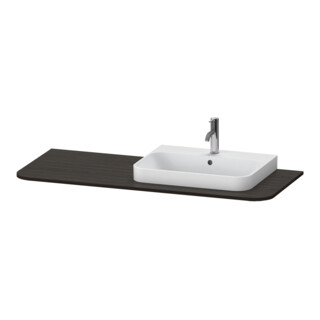 Duravit Waschtisch-Konsole Happy D.2 Plus 130x55cm, m 1 AS, Beck. re, Nussb geb.