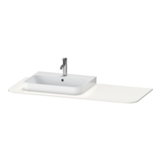 Duravit Waschtisch-Konsole Happy D.2 Plus 130x55cm, m 1 Ausschn, Beck. li, we hgl