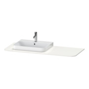 Duravit Waschtisch-Konsole Happy D.2 Plus 130x55cm, m 1 Ausschn, Beck. li, we hgl