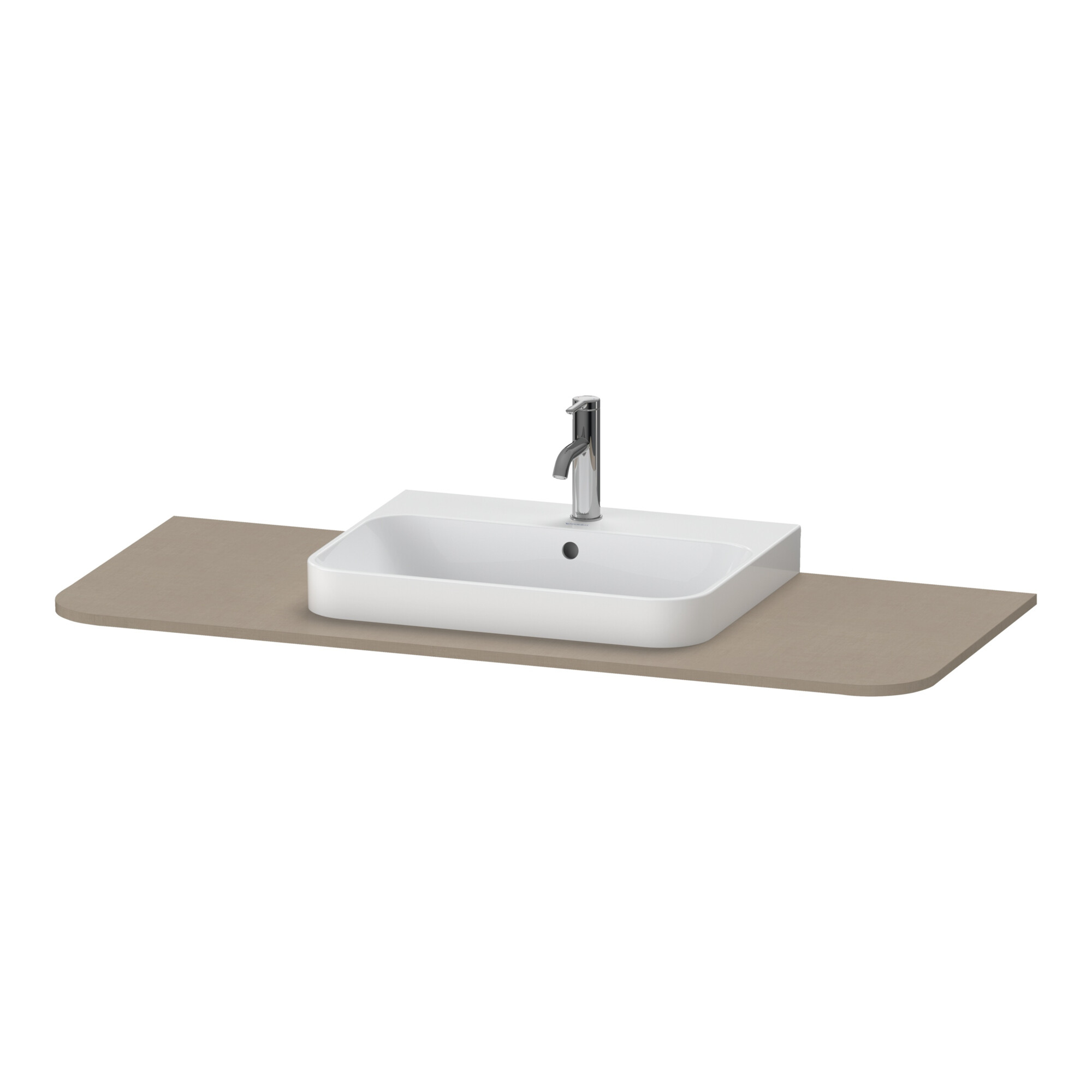 Duravit Waschtisch-Konsole Happy D.2 Plus 130x55cm, m 1 Ausschn, Beck. mit, leinen