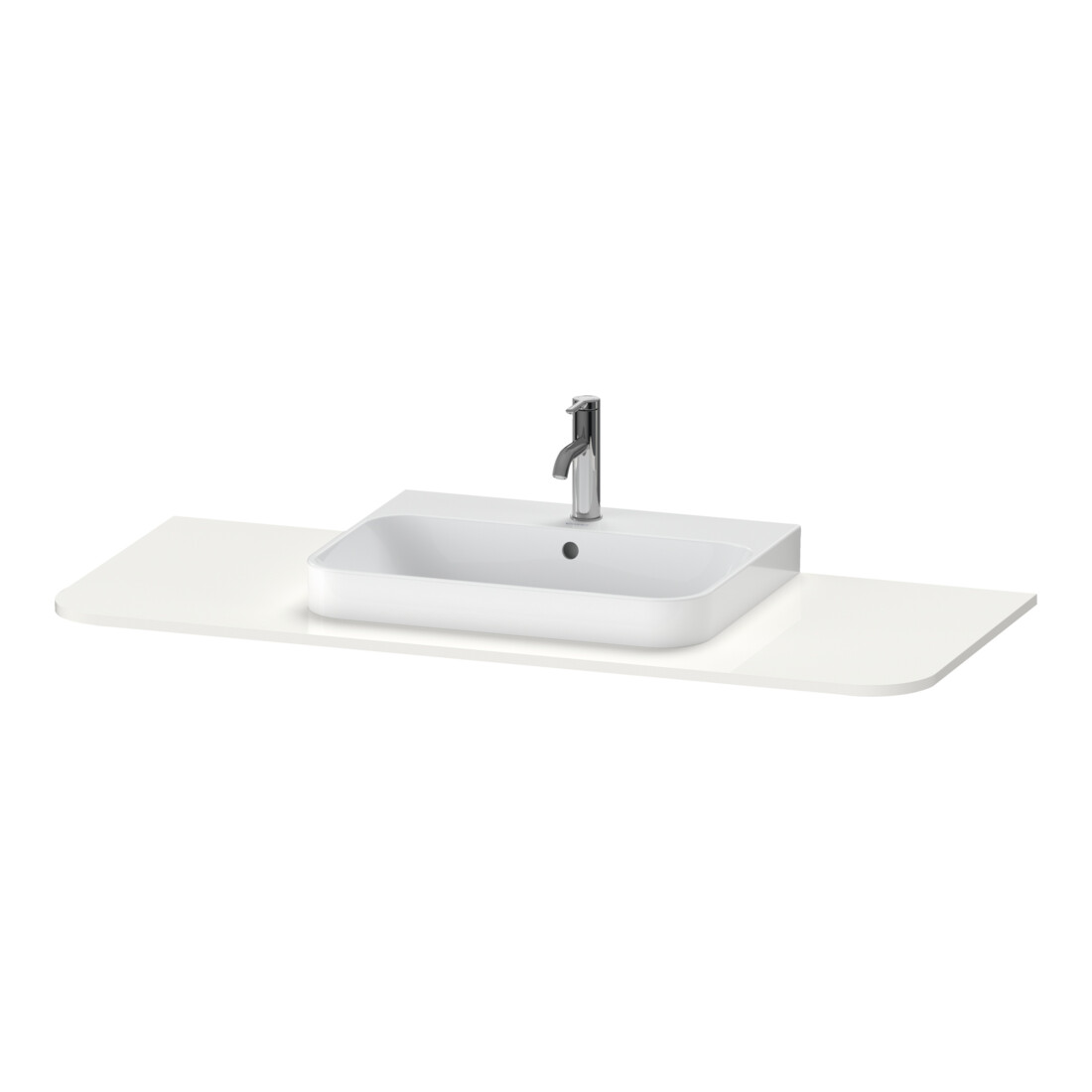 Duravit Waschtisch-Konsole Happy D.2 Plus 130x55cm, m 1 Ausschn, Beck. mit, we hgl