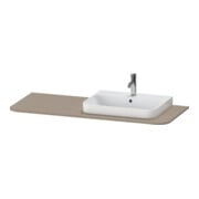 Duravit Waschtisch-Konsole Happy D.2 Plus 130x55cm, m 1 Ausschn, Beck. re, leinen