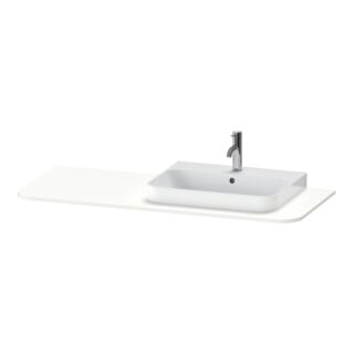 Duravit Waschtisch-Konsole Happy D.2 Plus 130x55cm, m 1 Ausschn, Beck. re, we matt