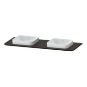Duravit Waschtisch-Konsole Happy D.2 Plus 130x55cm, m 2 Ausschnitt., Nussb geb.