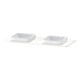 Duravit Waschtisch-Konsole Happy D.2 Plus 130x55cm, m 2 Ausschnitt., we seidenmatt-1