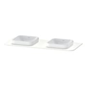 Duravit Waschtisch-Konsole Happy D.2 Plus 130x55cm, m 2 Ausschnitt., we supermatt