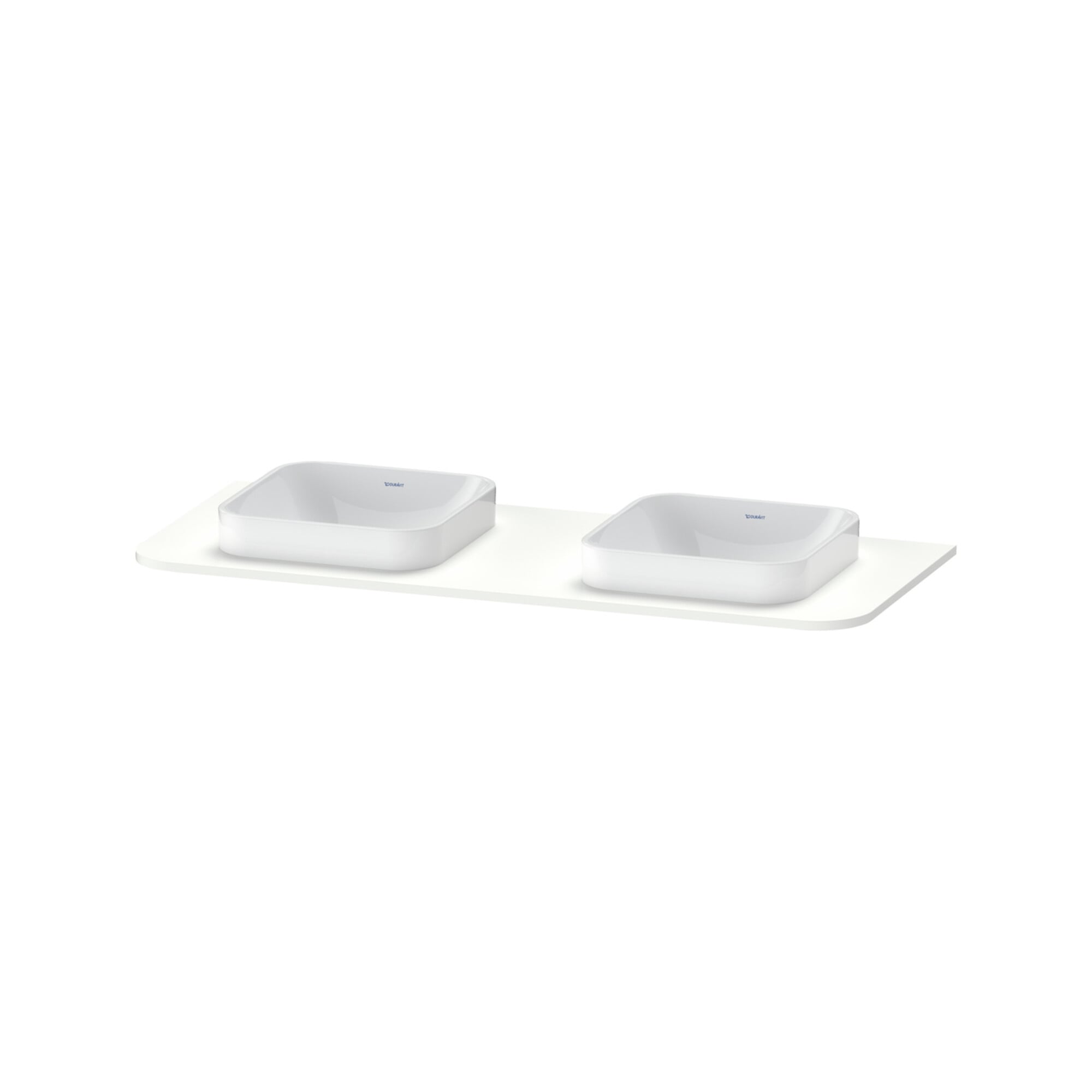 Duravit Waschtisch-Konsole Happy D.2 Plus 130x55cm, m 2 Ausschnitt., we supermatt