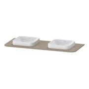 Duravit Waschtisch-Konsole Happy D.2 Plus 130x55cm, mit 2 Ausschnitten, leinen