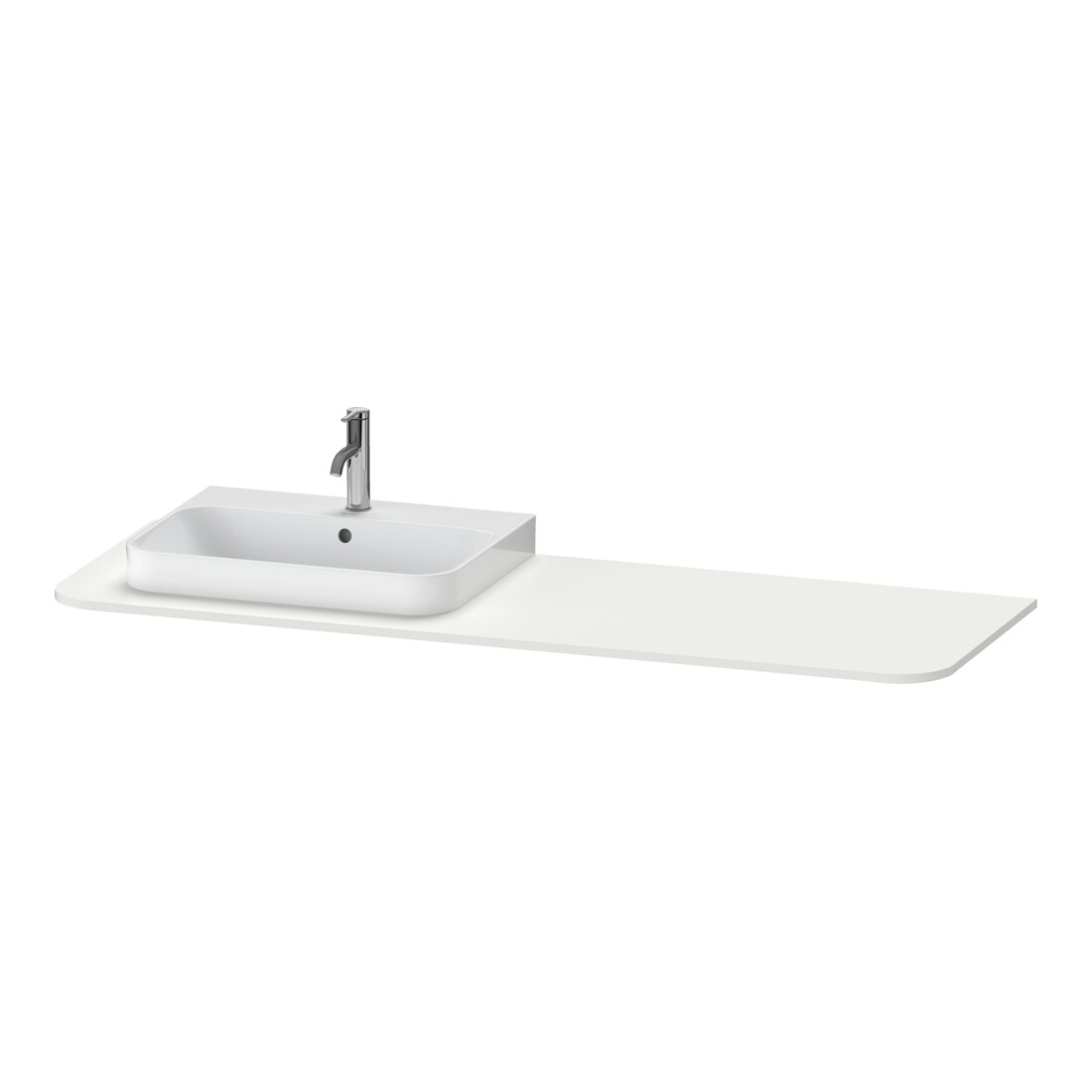 Duravit Waschtisch-Konsole Happy D.2 Plus 160x55cm, m 1 AS, B li, Nord we s-matt