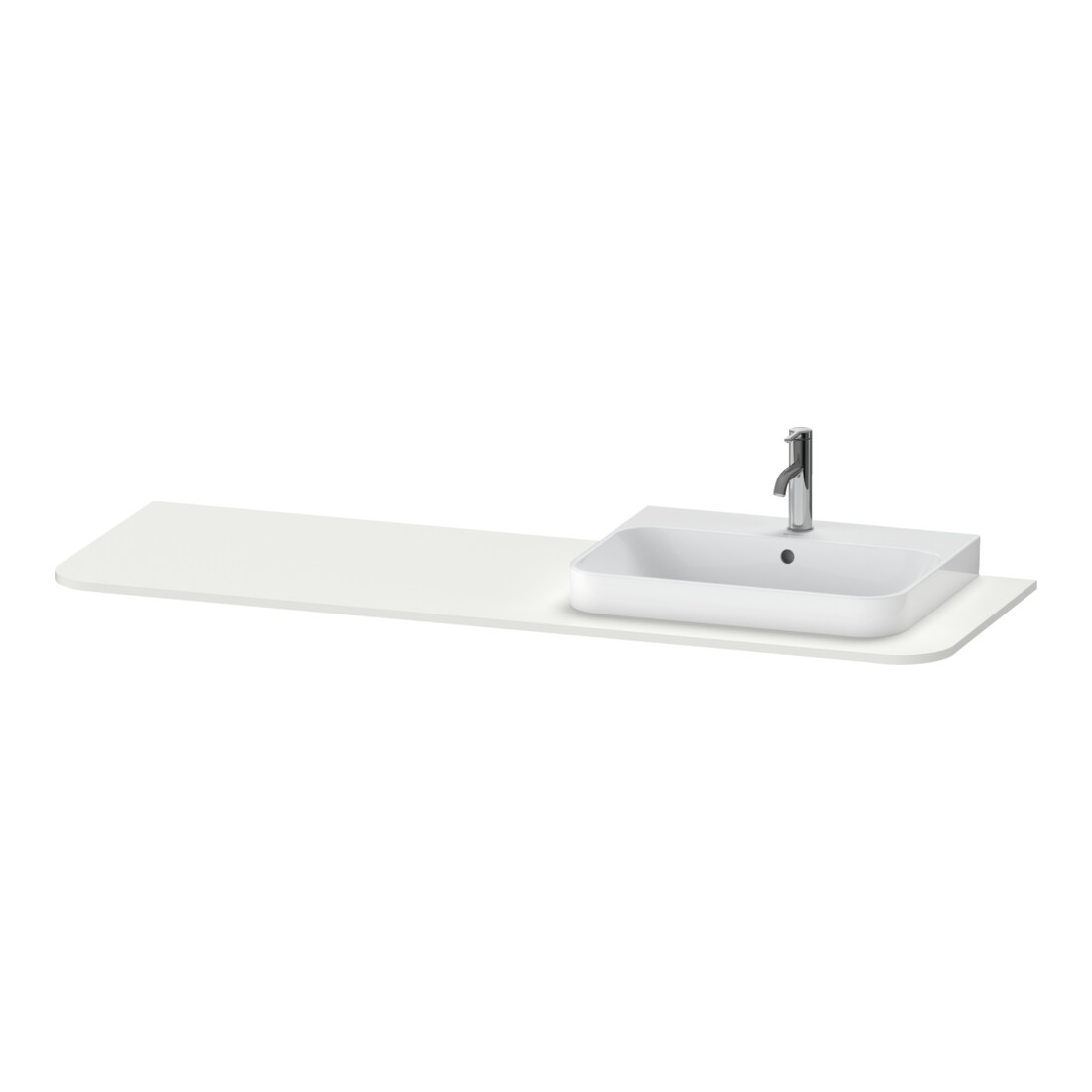 Duravit Waschtisch-Konsole Happy D.2 Plus 160x55cm, m 1 AS, B re, Nord we s-matt