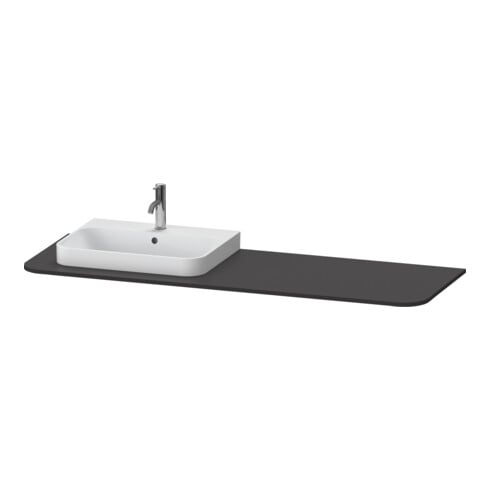 Duravit Waschtisch-Konsole Happy D.2 Plus 160x55cm, m 1 AS, Beck. li, graph matt