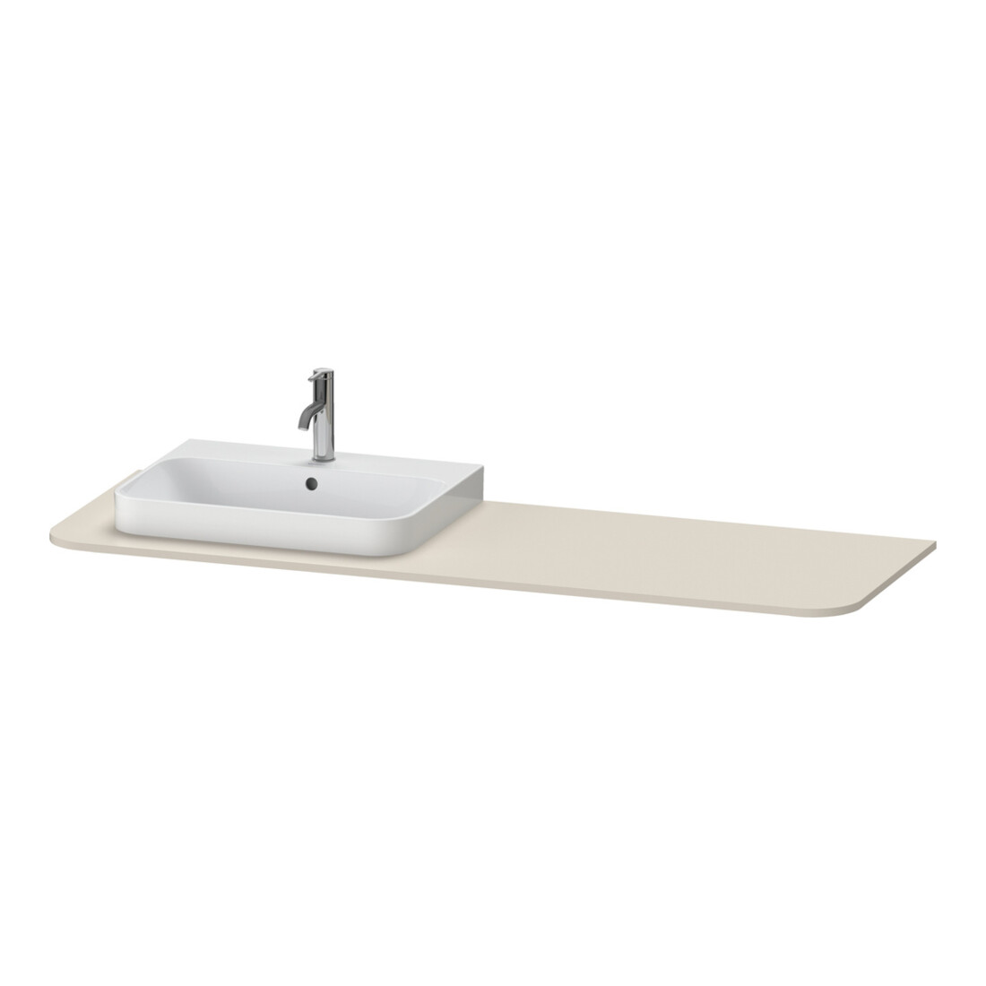Duravit Waschtisch-Konsole Happy D.2 Plus 160x55cm, m 1 AS, Beck. li, Tau matt