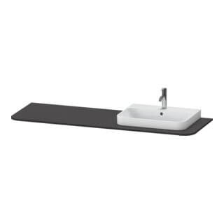 Duravit Waschtisch-Konsole Happy D.2 Plus 160x55cm, m 1 AS, Beck. re, graph matt