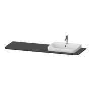Duravit Waschtisch-Konsole Happy D.2 Plus 160x55cm, m 1 AS, Beck. re, graph matt