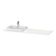 Duravit Waschtisch-Konsole Happy D.2 Plus 160x55cm, m 1 Ausschn, Beck. li, we hgl-1