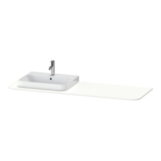 Duravit Waschtisch-Konsole Happy D.2 Plus 160x55cm, m 1 Ausschn, Beck. li, we matt