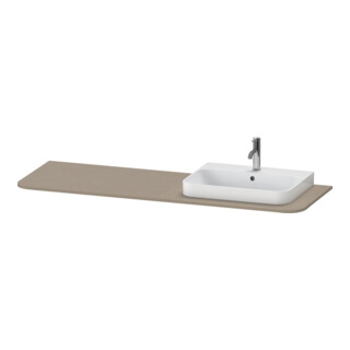 Duravit Waschtisch-Konsole Happy D.2 Plus 160x55cm, m 1 Ausschn, Beck. re, leinen