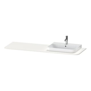 Duravit Waschtisch-Konsole Happy D.2 Plus 160x55cm, m 1 Ausschn, Beck. re, we hgl