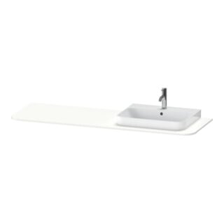 Duravit Waschtisch-Konsole Happy D.2 Plus 160x55cm, m 1 Ausschn, Beck. re, we matt