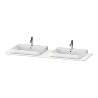 Duravit Waschtisch-Konsole Happy D.2 Plus 160x55cm, m 2 Auss, Nord we s-matt
