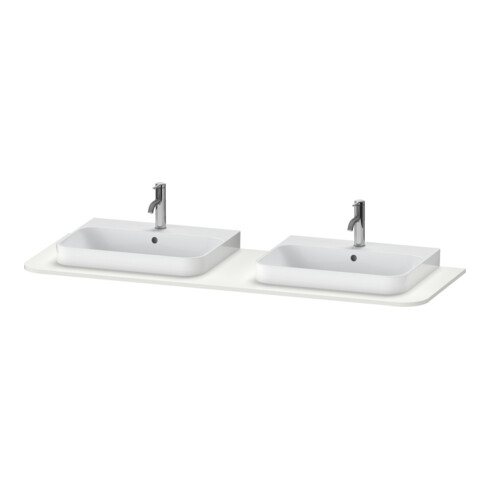 Duravit Waschtisch-Konsole Happy D.2 Plus 160x55cm, m 2 Auss, Nord we s-matt