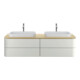 Duravit Waschtisch-Konsole Happy D.2 Plus 160x55cm, m 2 Ausschnitt., Medit. Eiche-1