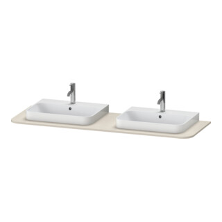 Duravit Waschtisch-Konsole Happy D.2 Plus 160x55cm, m 2 Ausschnitt., Tau supermatt