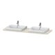 Duravit Waschtisch-Konsole Happy D.2 Plus 160x55cm, m 2 Ausschnitt., Tau supermatt-1