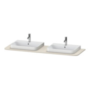 Duravit Waschtisch-Konsole Happy D.2 Plus 160x55cm, m 2 Ausschnitt., Tau supermatt