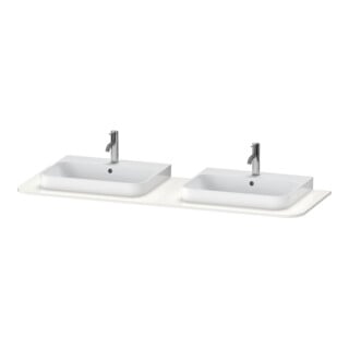 Duravit Waschtisch-Konsole Happy D.2 Plus 160x55cm, m 2 Ausschnitt., we Hochglanz