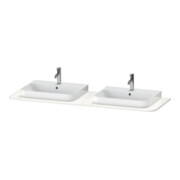 Duravit Waschtisch-Konsole Happy D.2 Plus 160x55cm, m 2 Ausschnitt., we Hochglanz