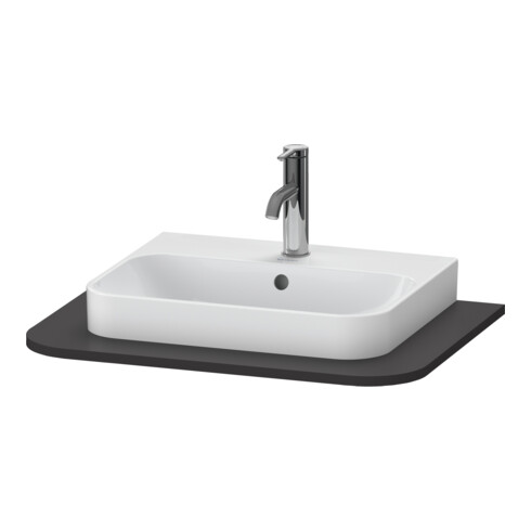 Duravit Waschtisch-Konsole Happy D.2 Plus 65x48cm, m 1 Ausschn, graphit supermatt
