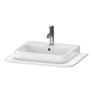 Duravit Waschtisch-Konsole Happy D.2 Plus 65x48cm, m 1 Ausschn, Nord we seidenmatt