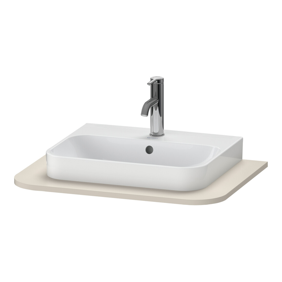 Duravit Waschtisch-Konsole Happy D.2 Plus 65x48cm, m 1 Ausschnitt, taupe supermatt